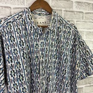 Vintage FRANK 90s Blue & Purple Southwestern Print Button Up Shirt Mens XL